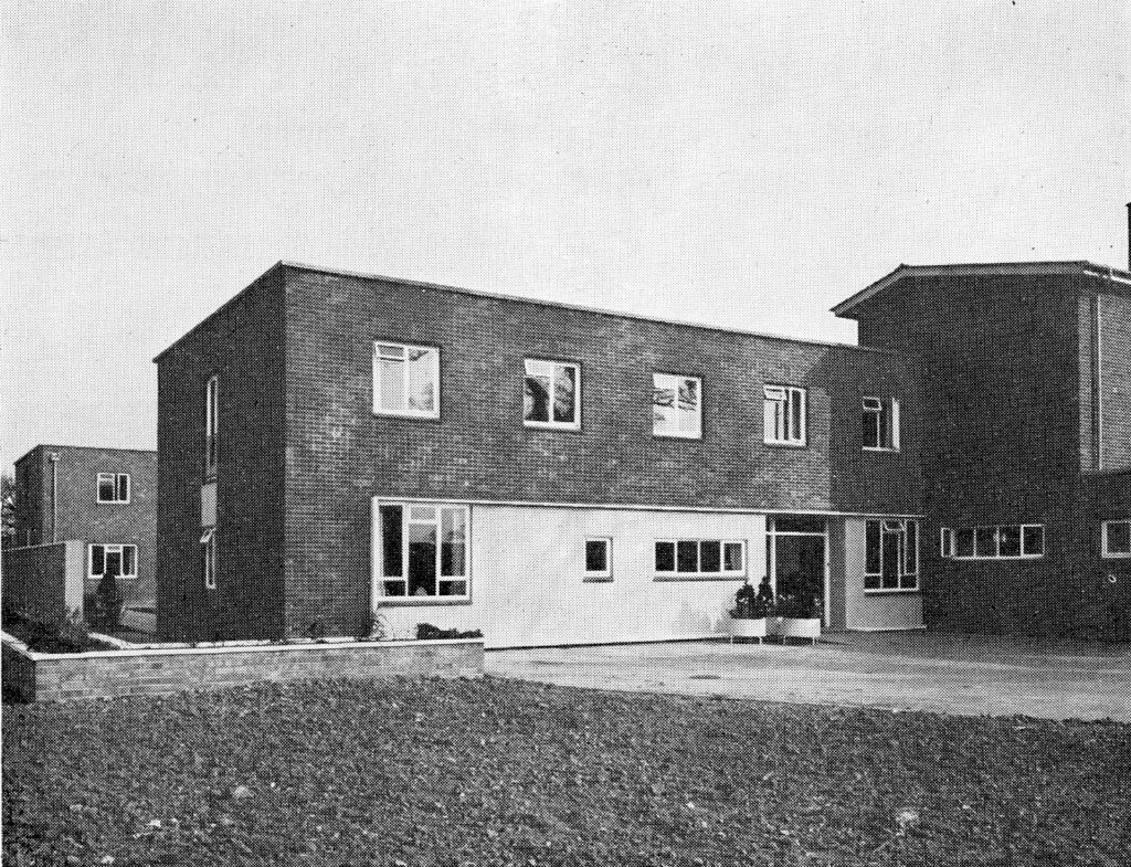 Monochrome photograph of an older persons care home in Tile Hill Coventry
