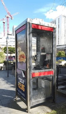 Photograph of a more recent telphone box, located in Prory Street in Coventry.