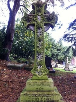 Colour image of the grave of George Singer in London Road Cemetery.