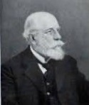Old monochrome photograph of Rowley Benbow Turner - an older Victorian gentelman with a beard.