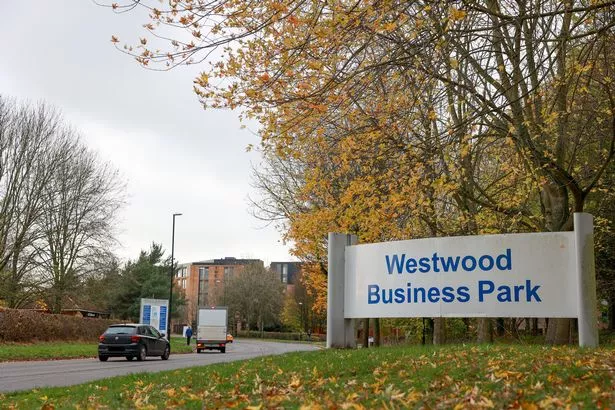 Photograph of the entrance signs to Westwood Business Park