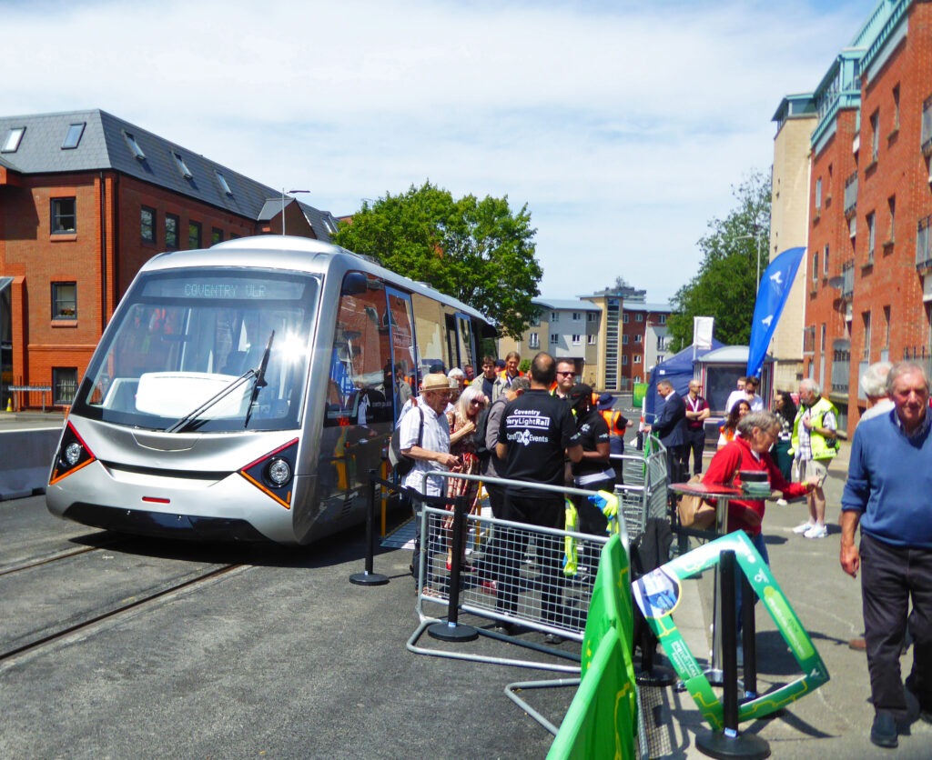 CovSoc members leaving the prototype vehicle