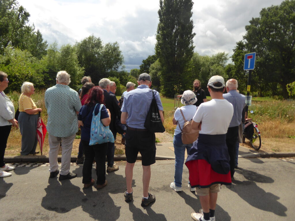 Colour photo of CovSoc members at the start of the tour.