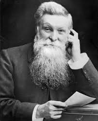 Monochrome photograph of John Boyd Dunlop with a profuse beard