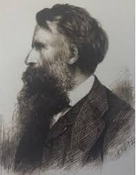 Line drawng of Robert William Thompson. 