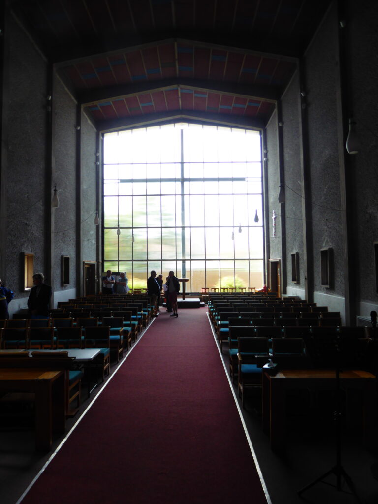 Colour image of the inside of St John the Divine Church
