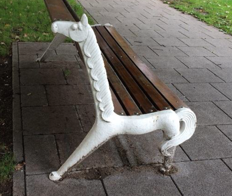 Horse  sided benches