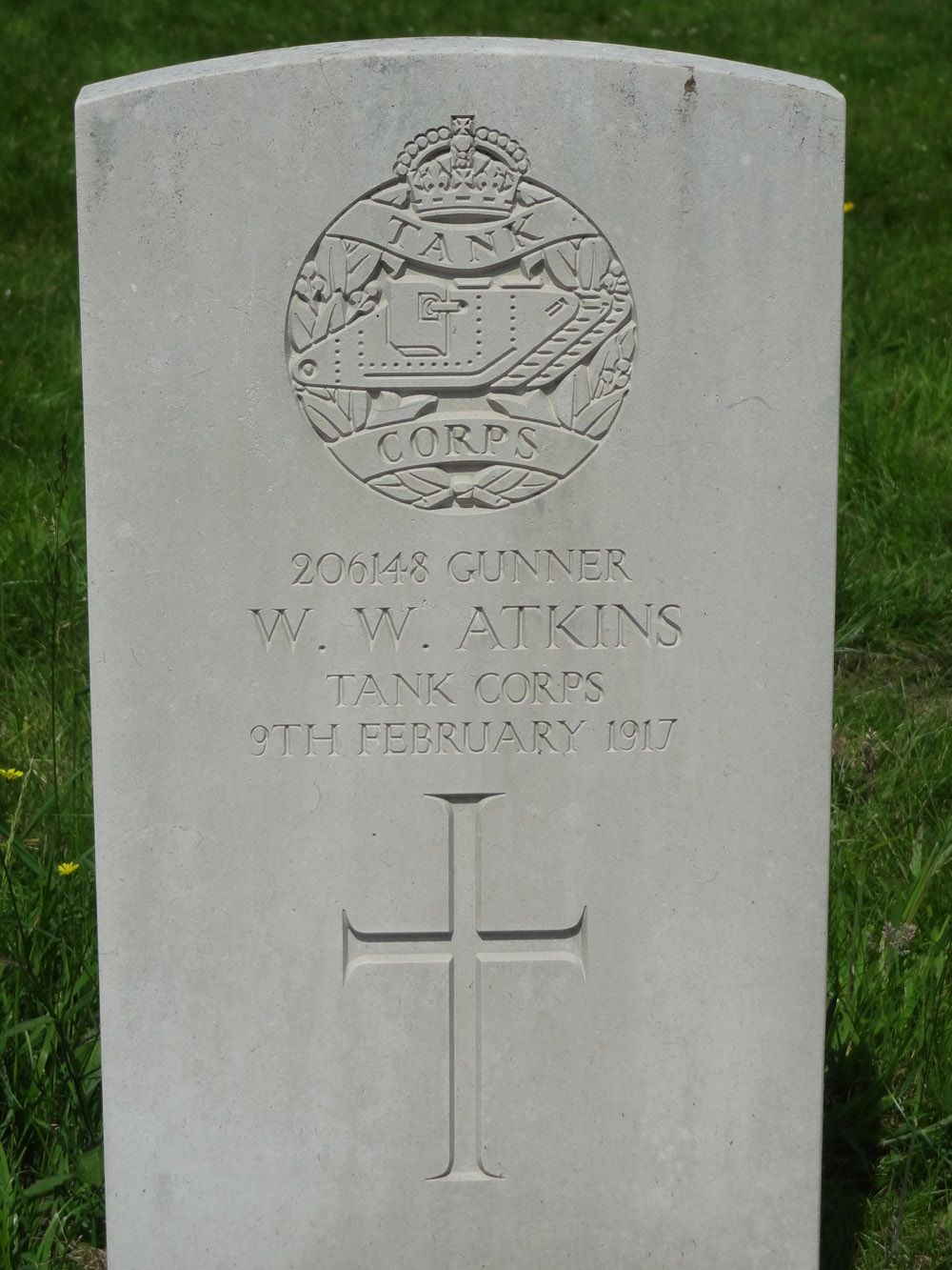 Memorial to Gunner Atkins