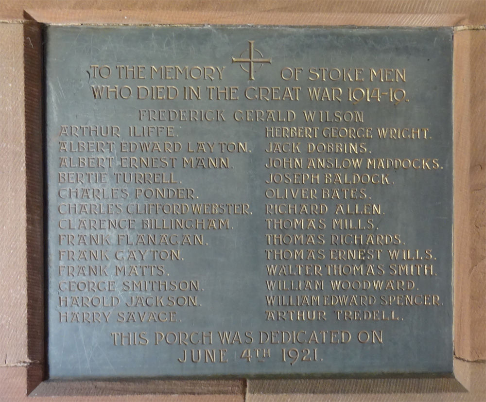 Memorial at St. Michael's Church Stoke